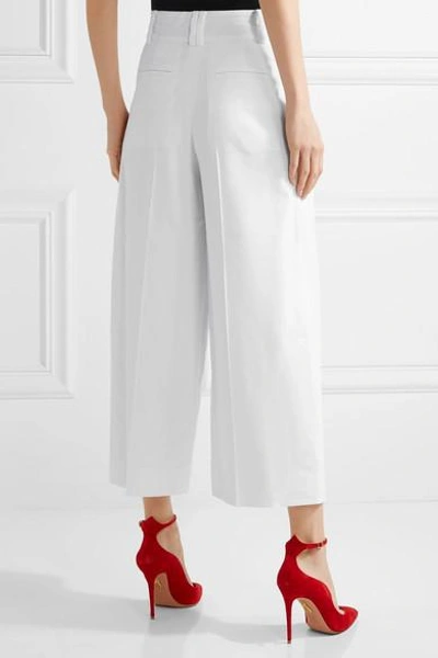 Shop Diane Von Furstenberg Stretch Linen-blend Culottes