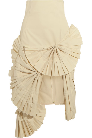 Jacquemus 'la Jupe Eventail' Pleated Fan Asymmetric Skirt In Neutrals ...