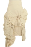 JACQUEMUS Pleated canvas skirt