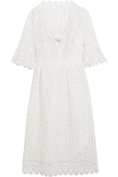 Temperley London Titania Guipure Cotton-lace Midi Dress