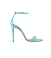 GUCCI Turquoise Patent Leather Sandal,694409780278567298