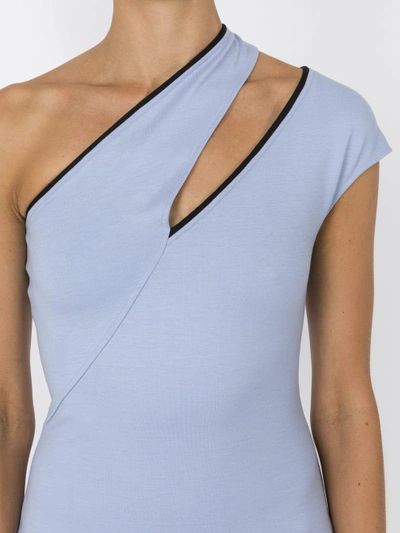 Shop Mugler Cut Out One-shoulder Dress