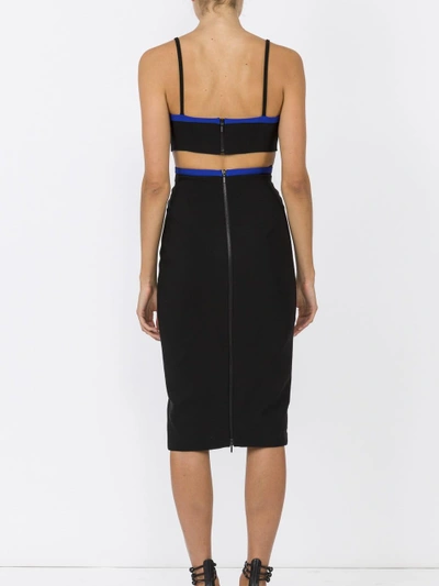 Shop Mugler Cut Out Fitted Dress