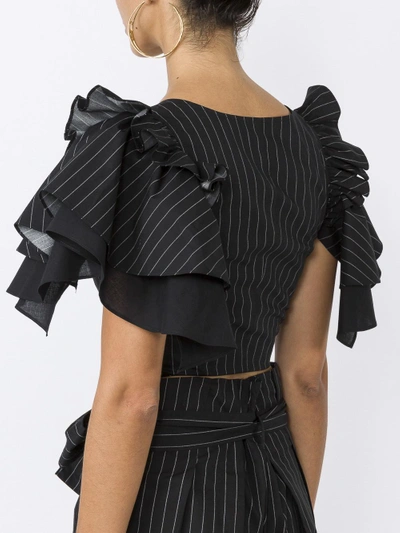 Shop Tome Cropped Frill-sleeve Blouse