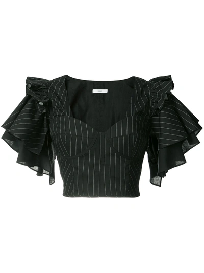 Shop Tome Cropped Frill-sleeve Blouse