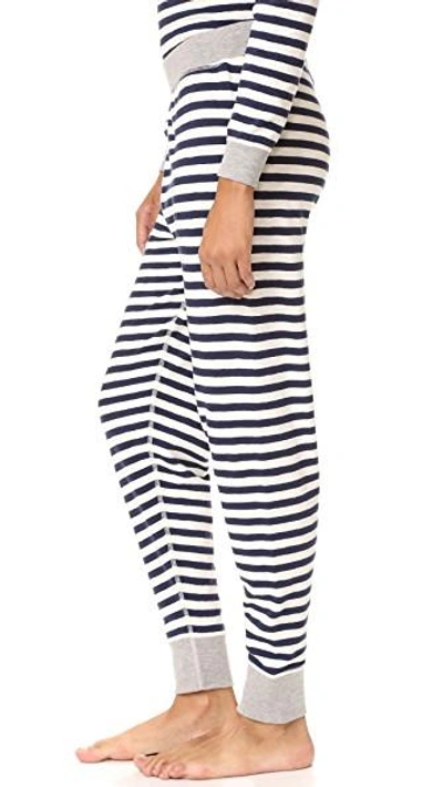 Shop Sleepy Jones Helen Pajama Pants In Navy