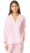 SLEEPY JONES Small Gingham Marina Pajama Shirt
