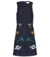 VICTORIA VICTORIA BECKHAM Embroidered denim mini dress