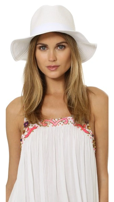 Melissa Odabash Fedora Hat In White