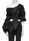 JOHANNA ORTIZ 'Leticia' off-shoulder tie front cotton top