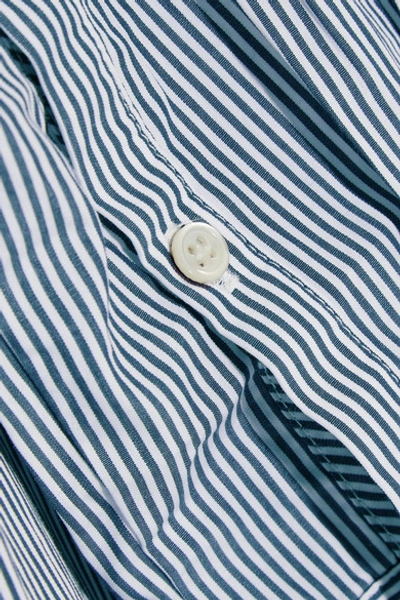 Shop Jcrew Boy Striped Cotton-poplin Shirt