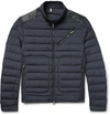 MONCLER GEANT LEATHER-TRIMMED QUILTED STRETCH-SHELL DOWN JACKET