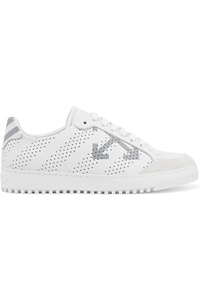 Off-white &trade; Woman Perforated Printed Leather Sneakers White