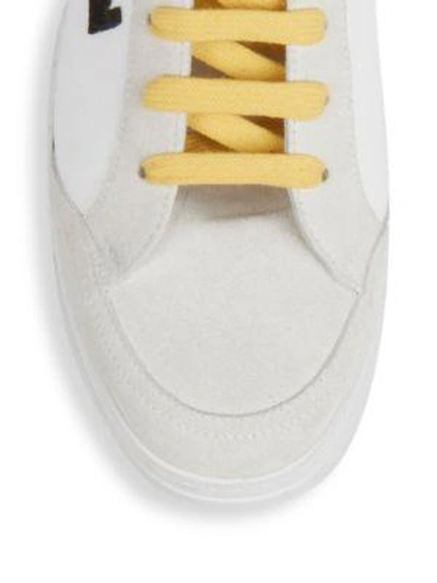 Shop Off-white Arrow High-top Sneakers In Grey Yellow