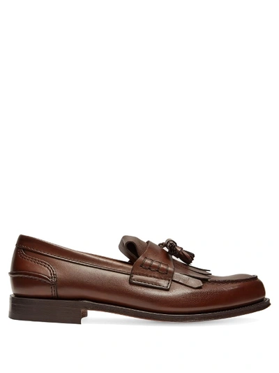 Church's Oreham Leather Loafers In Dark-brown
