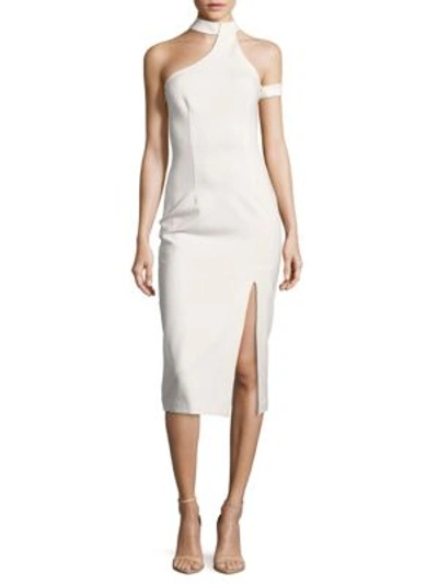 Finders Keepers Solid Asymmetric Dress In White