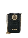 LOVE MOSCHINO Quilted Faux Leather Crossbody Pouch