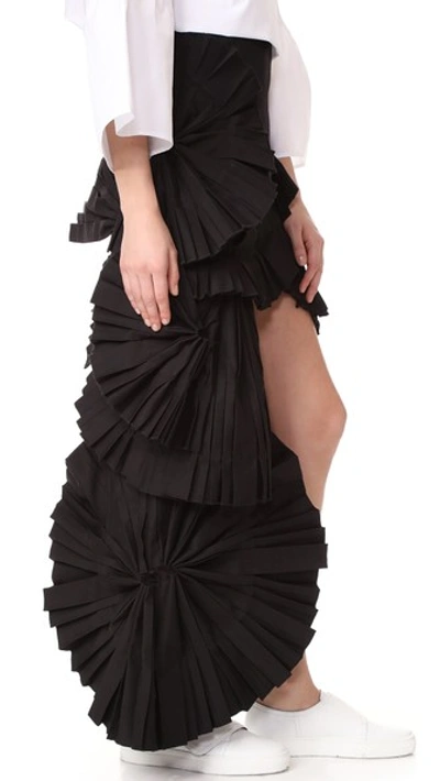 Jacquemus Ruffle Skirt In Black