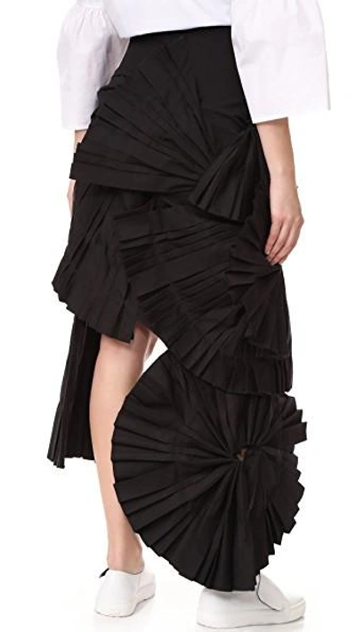 Shop Jacquemus Ruffle Skirt In Black