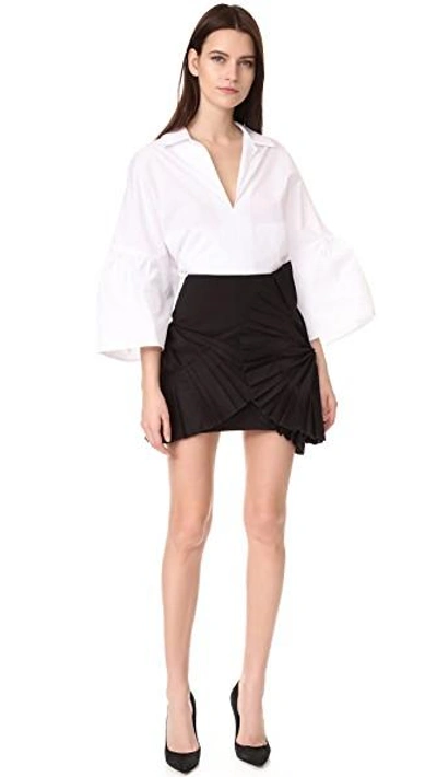 Shop Jacquemus Ruffle Skirt In Black