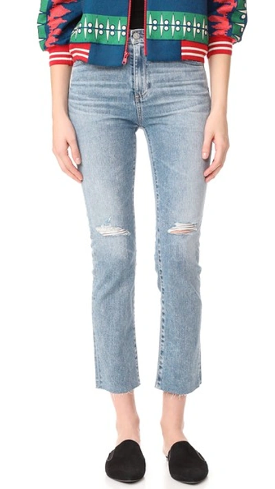 Ag The Isabelle Straight Crop Jeans In 20 Years Rogue