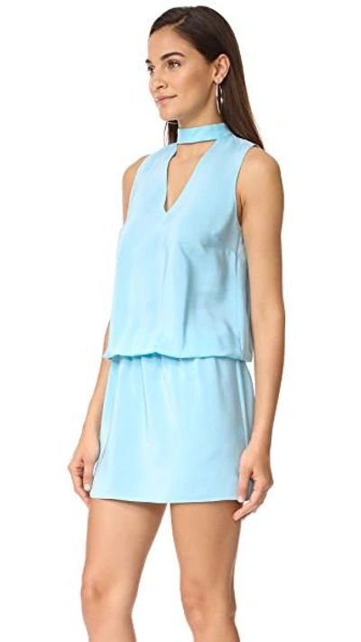 Shop Amanda Uprichard Sleeveless Amaretto Dress In Ice Blue