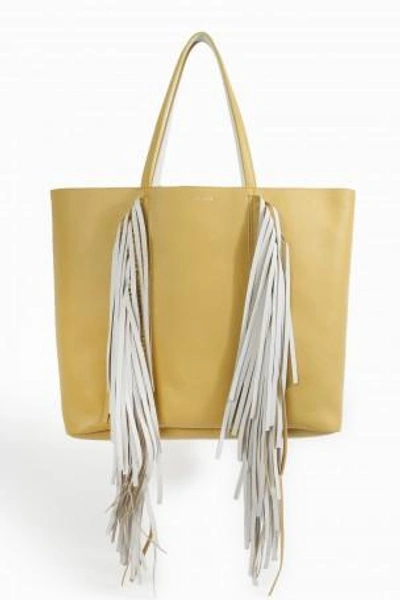 Shop Sara Battaglia Ruffled Trim Shopper Bag