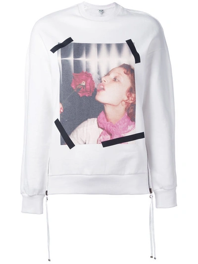 Kenzo White Donna Jordan Zipped Sweatshirt ModeSens