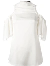 ELLERY cold shoulder blouse,DRYCLEANONLY