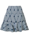 VICTORIA VICTORIA BECKHAM short printed skirt,DRYCLEANONLY