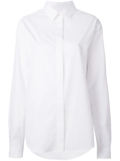 Saint Laurent Classic Long Sleeve Shirt In Bianco|bianco | ModeSens