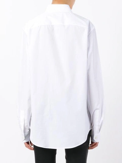 Shop Saint Laurent Classic Long Sleeve Shirt In White