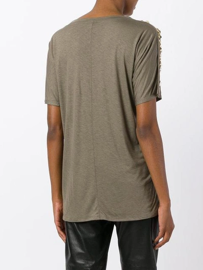 Shop Alexandre Vauthier Eyelets & Studs T-shirt - Neutrals