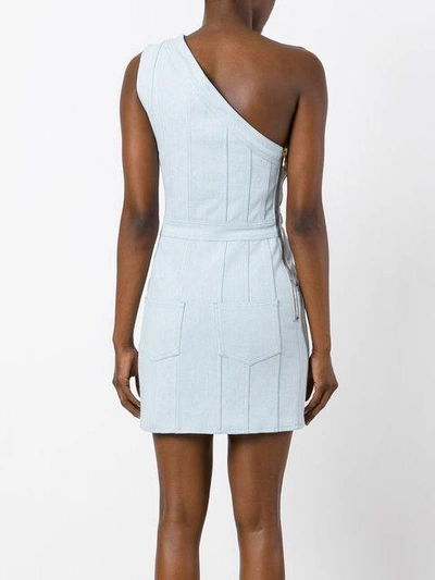 Shop Balmain Denim Mini Dress