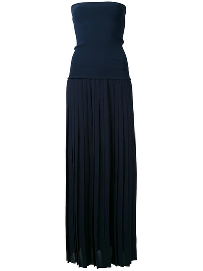 Antonio Marras Fitted Shift Strapless Dress In Blue