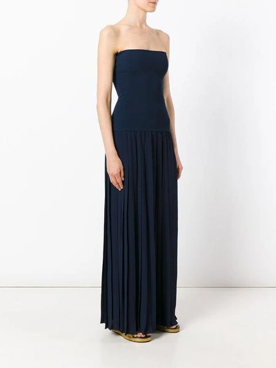 Shop Antonio Marras Fitted Shift Strapless Dress In Blue
