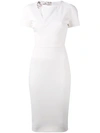 VICTORIA BECKHAM fitted shoulder buckle dress,DRYCLEANONLY