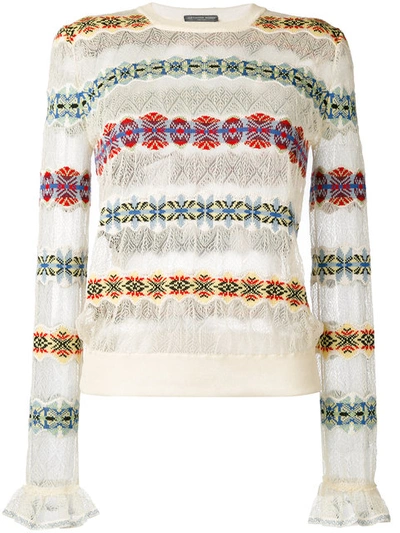 Alexander Mcqueen Fair Isle Patchwork Sweater, Multi