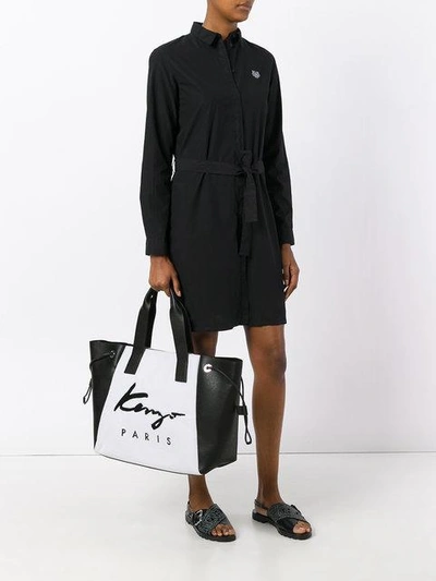 Shop Kenzo Signature Tote In Black