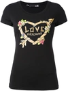 LOVE MOSCHINO logo print T-shirt,MASCHINENWASCHBAR