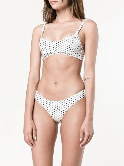 Shop Lisa Marie Fernandez Genevieve Polka Dot Bikini In White