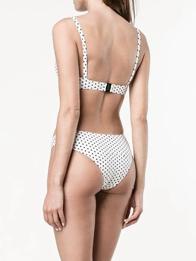 Shop Lisa Marie Fernandez Genevieve Polka Dot Bikini In White