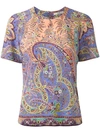 ETRO paisley print T-shirt,DRYCLEANONLY