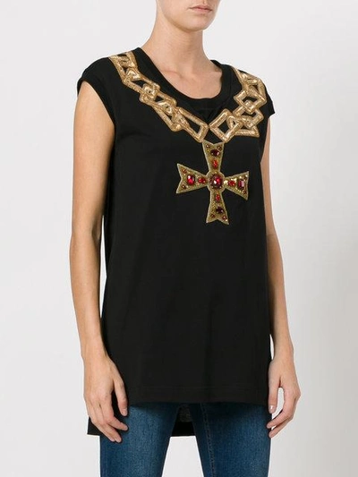 Shop Dolce & Gabbana Embroidered Chain Top