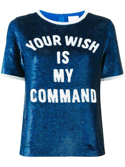 Shop Ashish Your Wish Is My Command Sequin T-shirt