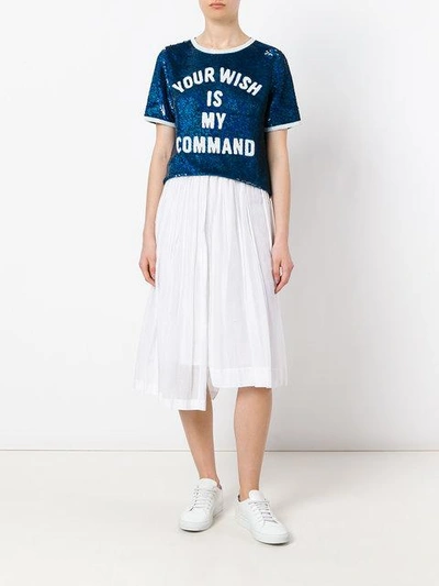 Shop Ashish Your Wish Is My Command Sequin T-shirt