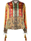 ETRO printed tassel shirt,DRYCLEANONLY