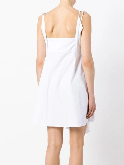 Shop Carven Buckle Wrap Dress In White