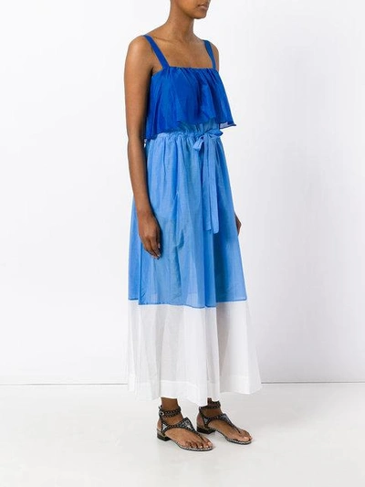 Diane Von Furstenberg Color-block Cotton And Silk-blend Maxi Dress In ...