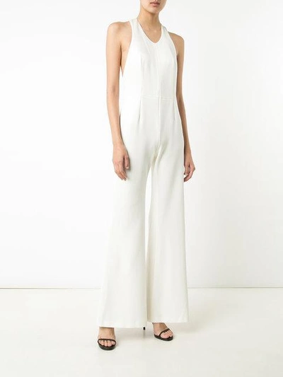 Shop Galvan Wide Leg Jumpsuit - White